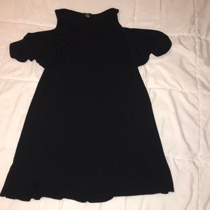 Black cut out shoulder dress